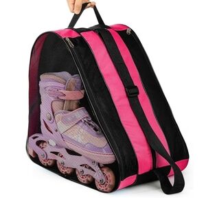 NWOT Pink Skates Storage Bag with Adjustable Shoulder Strap